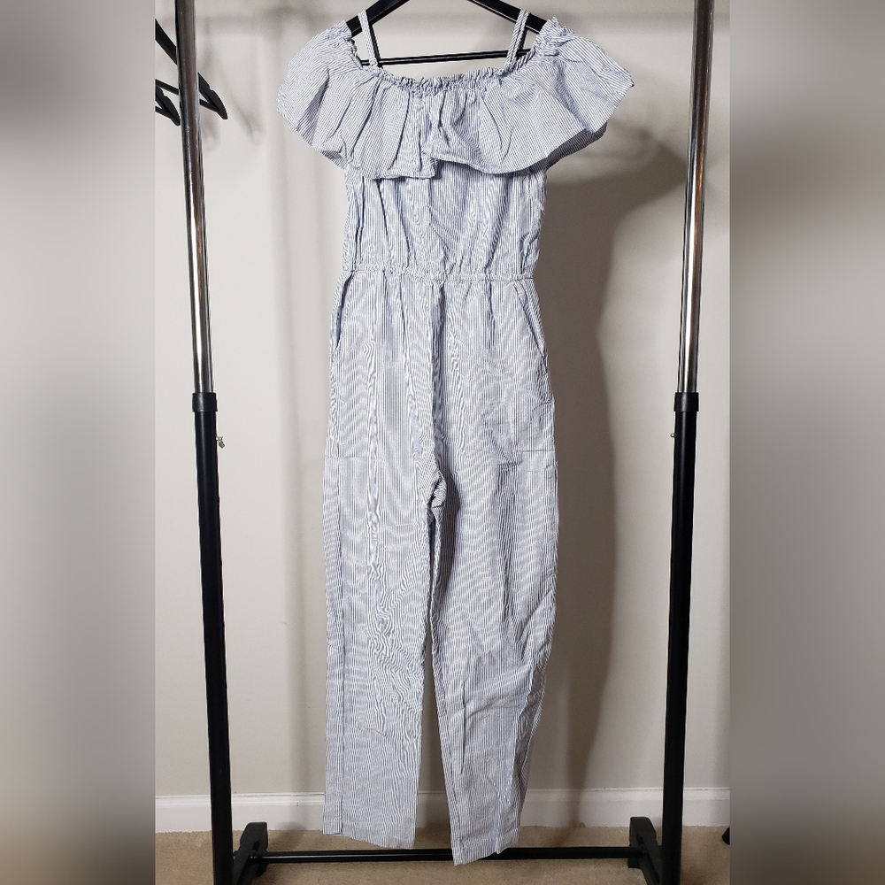 Striped Off-Shoulder Jumpsuit | H&M